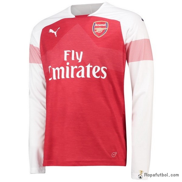 Camiseta Arsenal Replica Primera Ropa Manga Larga 2018/19 Rojo